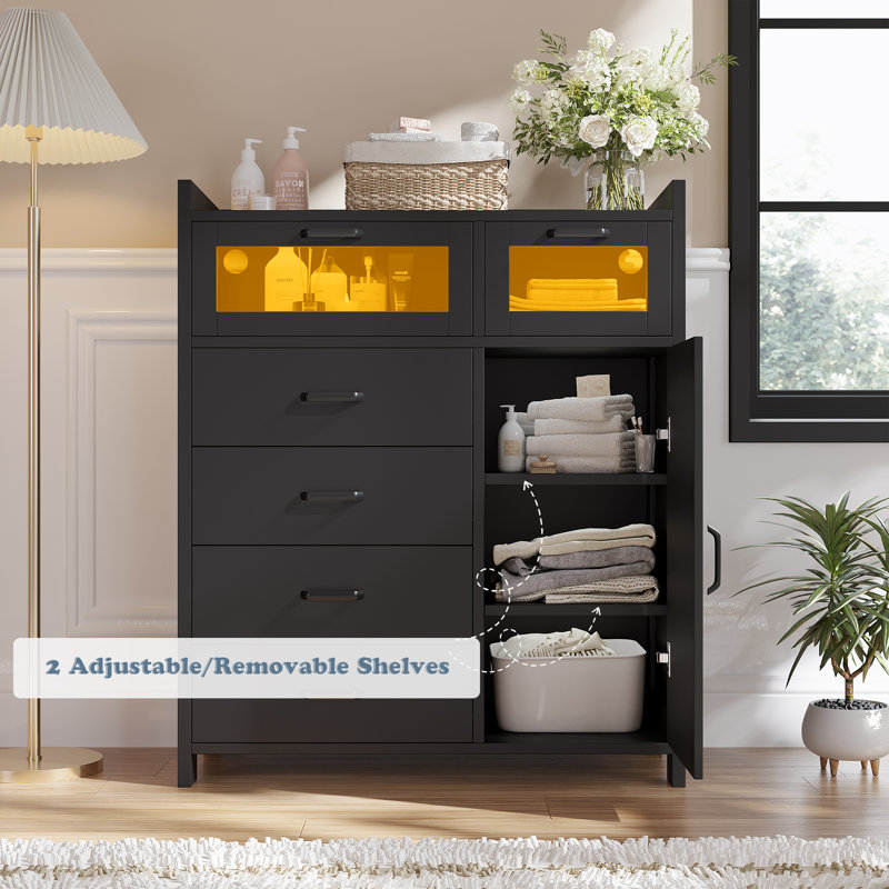 4 drawer dresser shelf cabinet hotsell